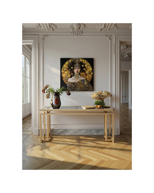 Kare - Glass Picture Art Nouveau Lady 3D 80x80cm
