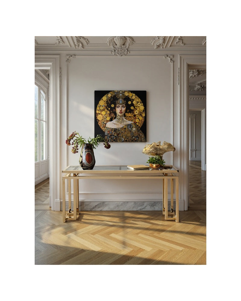 Kare - Glass Picture Art Nouveau Lady 3D 80x80cm